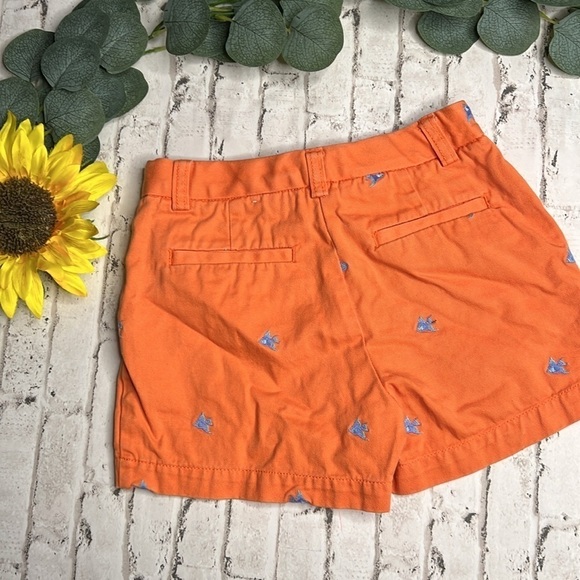 Crewcuts Girls Shorts Sz 8 Fish 🐟 Orange Adj Waist - Picture 2 of 3